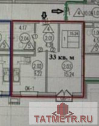 Продается 1-комн. квартира, площадью 33 м2, район города - Вахитовский.  Жилая площадь 15.24 м2, кухня 9.22 кв.м,... - 21