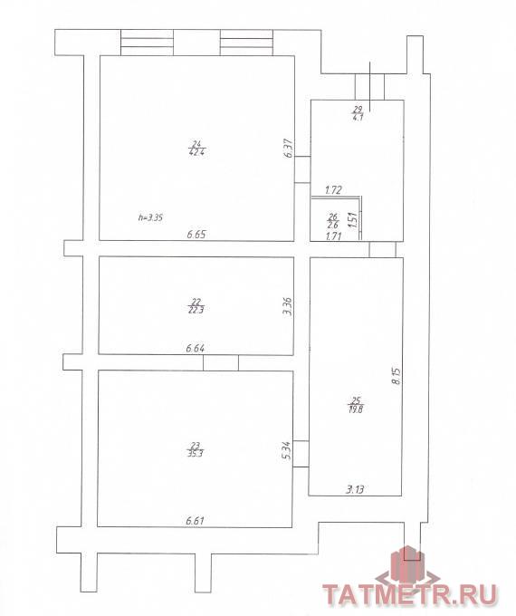 Казань г, Советский, Даурская улица 22, сдается ПСН, общ. пл. 141 кв.м., 1/14 этаж, Сдается в аренду помещение... - 31