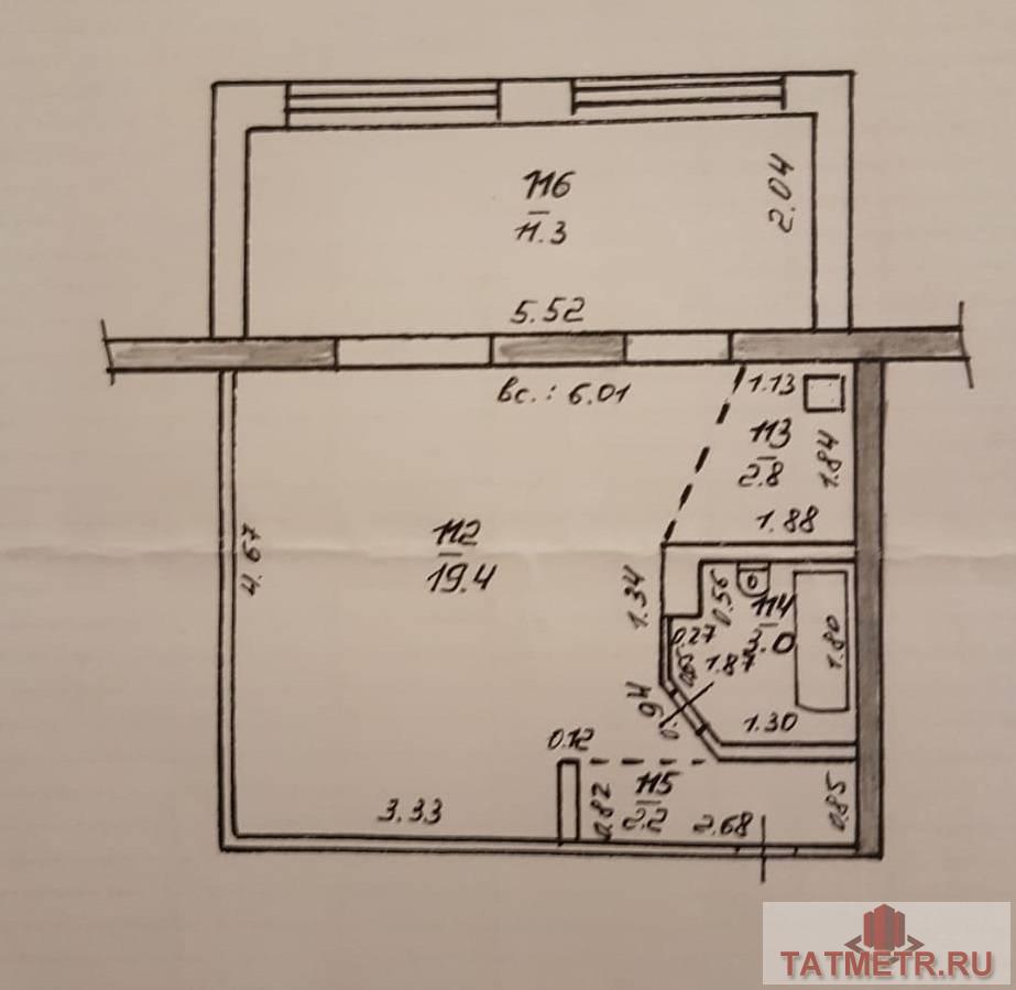 Продается 1-комн. квартира, площадью 38.7 кв.м в 8 мин. пешком от м.Проспект Победы, район Приволжский.  Жилая... - 8