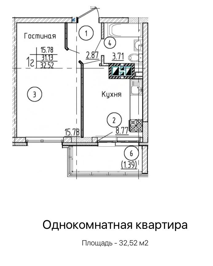 Вашему вниманию предлагается квартира в ЖК Евразия.  Состоит из жилых корпусов переменной этажности высотой от 5-ти... - 7