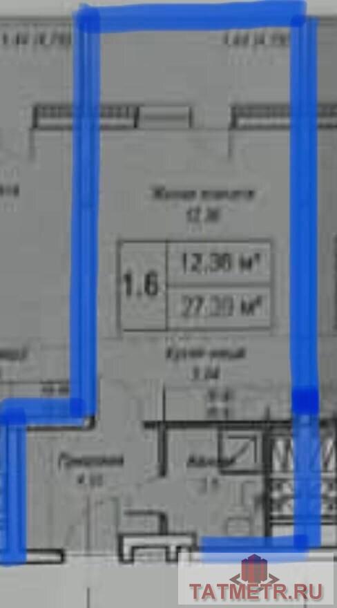 Продается студия, в строящемся доме, общей площадью 24,7 кв.м., на 15 этаже (видовой этаж).  Студия от СОБСТВЕННИКА... - 7