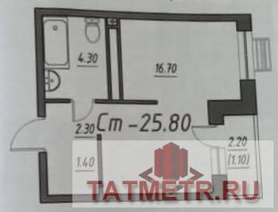 Продается квартира-студия на 6 этаже 7-этажного дома в ЖК «Яркий» по адресу ул. Тэцевская, д. 4Е.  О КВАРТИРЕ  Общая... - 11