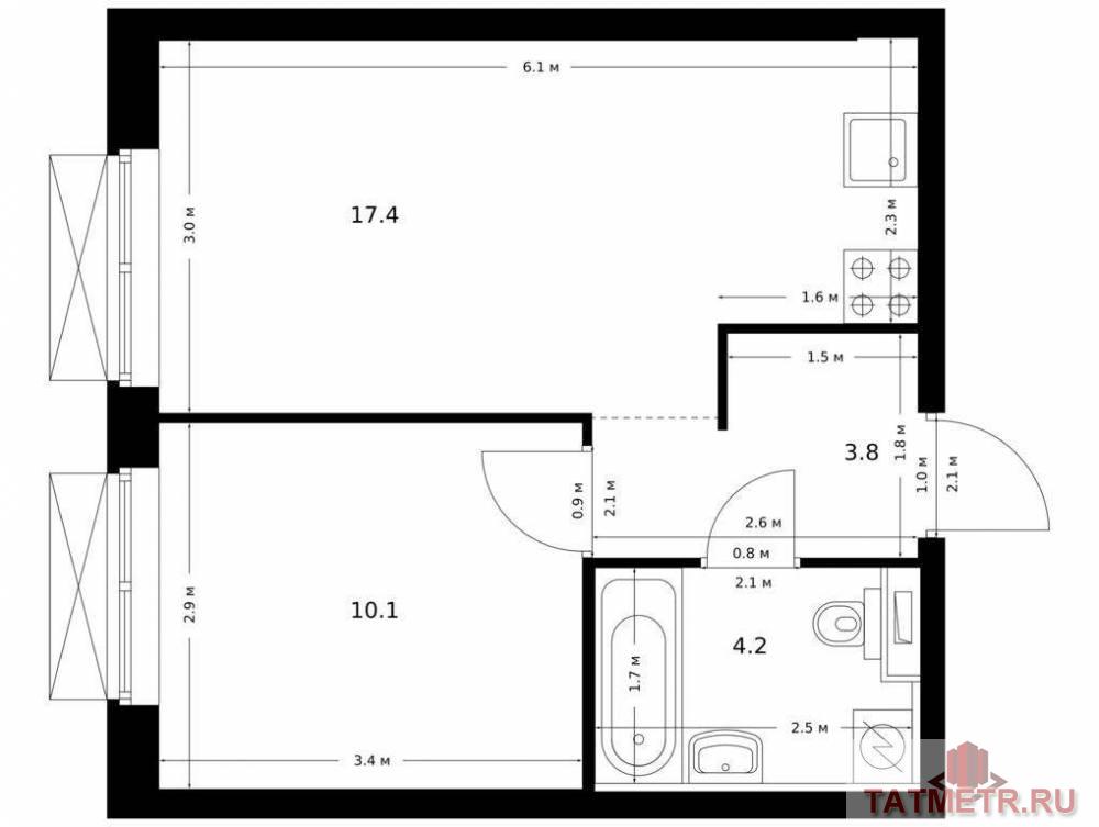 Продаётся 1-комн. квартира площадью 35.50 кв. м на 21 этаже 24 этажного дома (Корпус 1, секция 1) проекта ПИК...