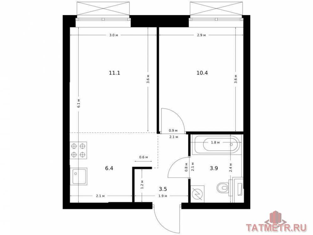 Продаётся 2-комн. квартира площадью 35.30 кв. м на 14 этаже 26 этажного дома (Корпус 1, секция 5) проекта ПИК...