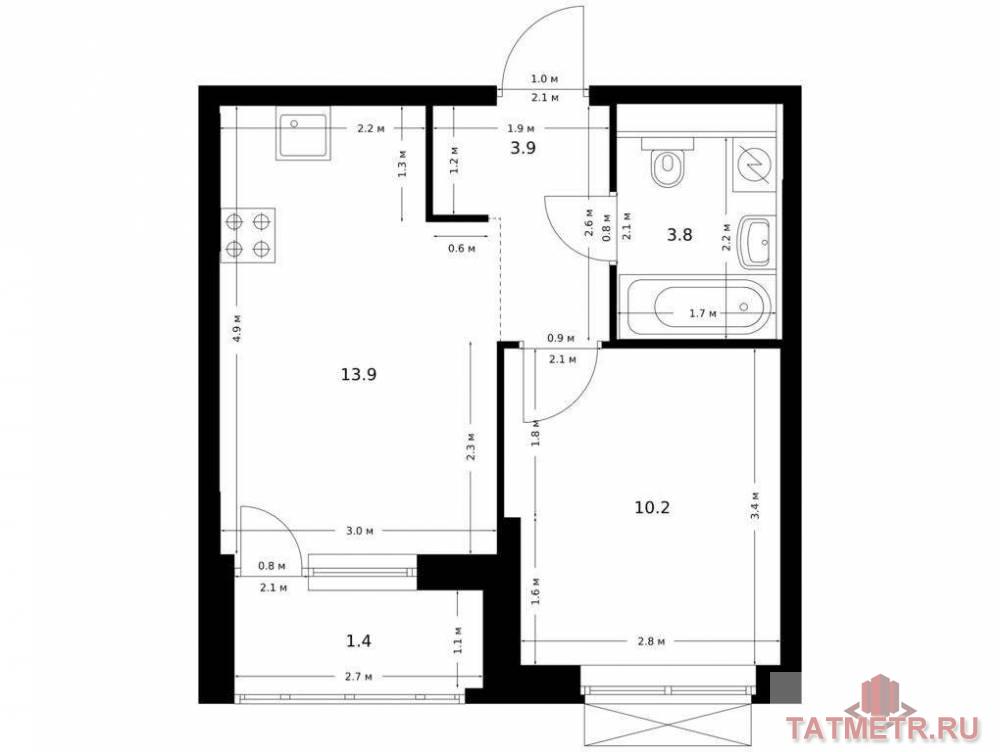 Продаётся 1-комн. квартира площадью 33.20 кв. м на 23 этаже 26 этажного дома (Корпус 1, секция 5) проекта ПИК...