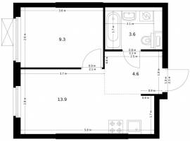 Продаётся 1-комн. квартира площадью 31.40 кв. м на 6 этаже 17...