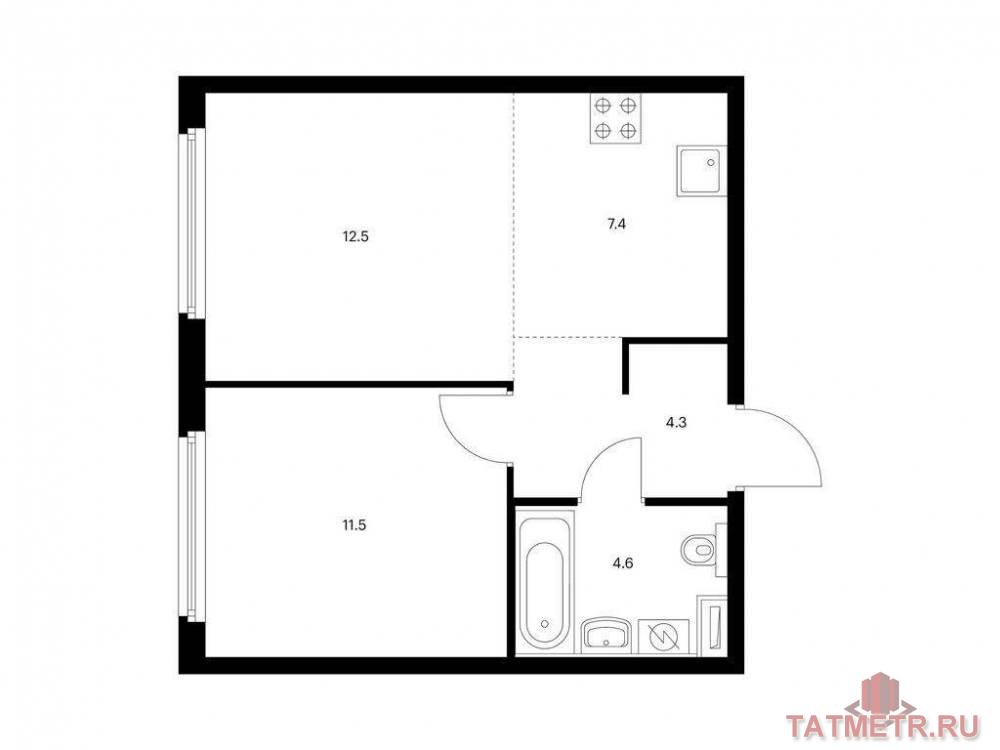 Продаётся 2-комн. квартира площадью 40.30 кв. м на 3 этаже 12 этажного дома (Корпус 1, секция 1) проекта ПИК Нокса...