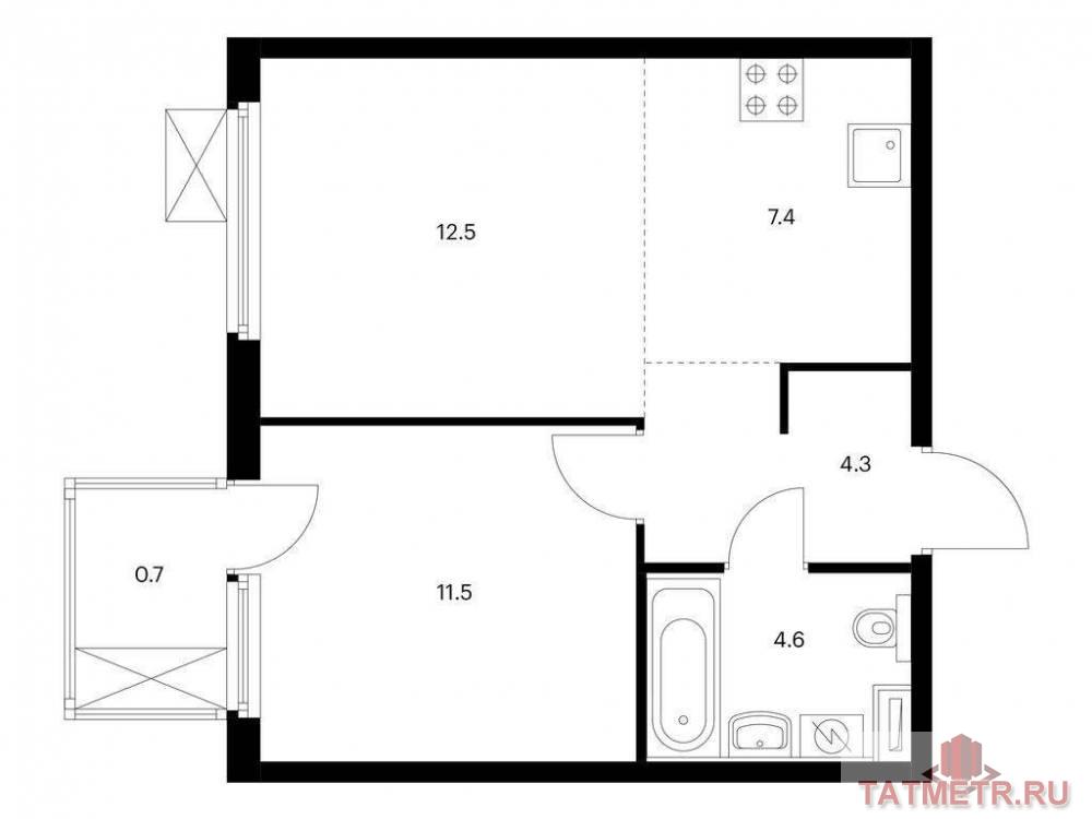 Продаётся 2-комн. квартира площадью 41.00 кв. м на 9 этаже 12 этажного дома (Корпус 1, секция 1) проекта ПИК Нокса...