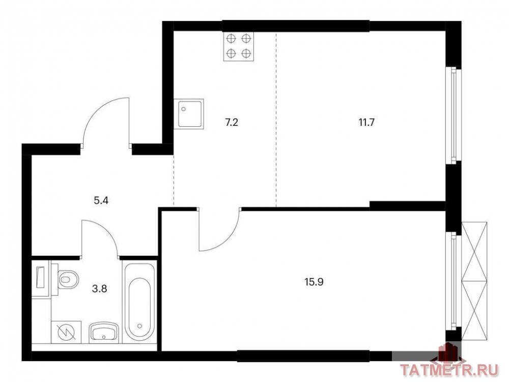 Продаётся 2-комн. квартира площадью 44.00 кв. м на 2 этаже 17 этажного дома (Корпус 6, секция 1) проекта ПИК Нокса...